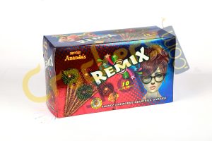 Remix (10 shots Red & Green with Crackling)