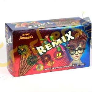 Remix (10 shots Red & Green with Crackling)
